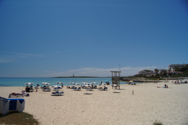 Punta Prima beach in Menorca